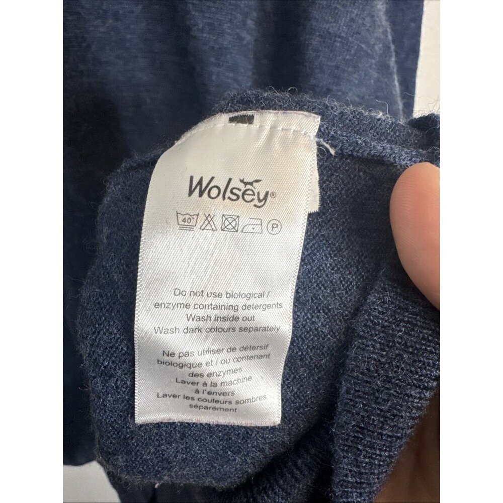 Wolsey Merino Blend Mock Neck Sweater Men’s‎ XXL Short Length Navy - Picture 4 of 5